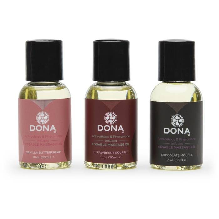 DONA Pheromone-Infused Flavoured Massage Oil Gift Set (3 x 30ml) - DONA