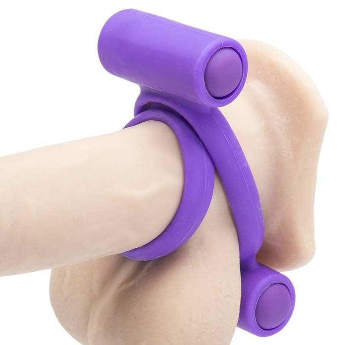 Double Delight Silicone Vibrating Cock Ring - Pipedream