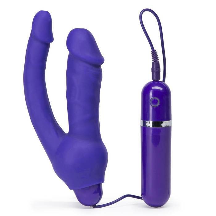 Double O Heaven 10 Function Vibrating Silicone Double Penetration Dildo - Unbranded