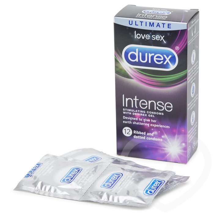 Durex Intense Ribbed and Dotted Condoms (12 Pack) - Durex