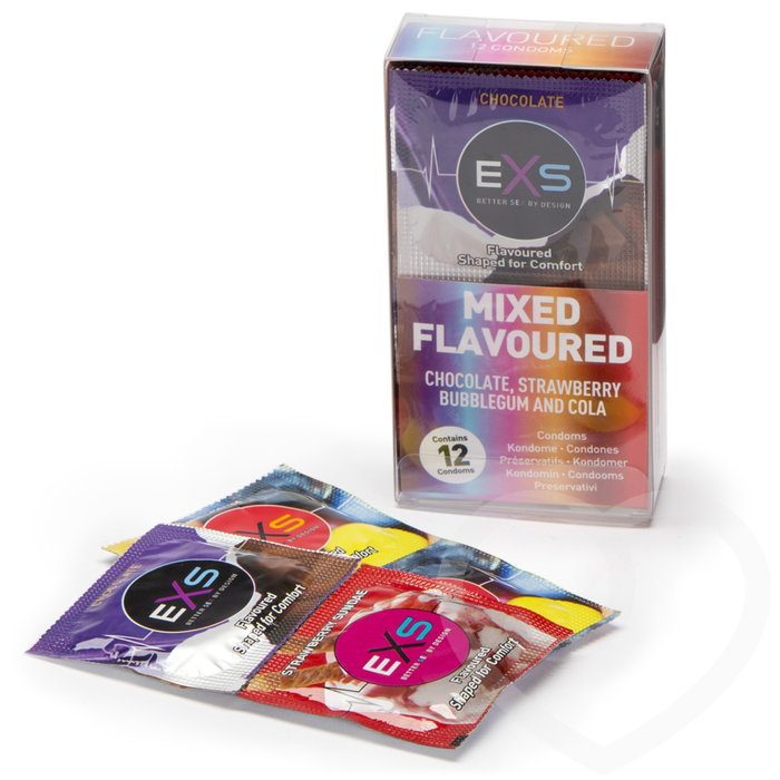EXS Mixed Flavoured Condoms (12 Pack) - EXS Condoms