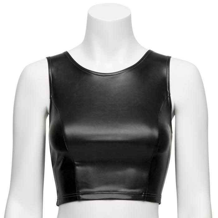 Easy-On Latex Black Cropped Top - Easy-On Latex