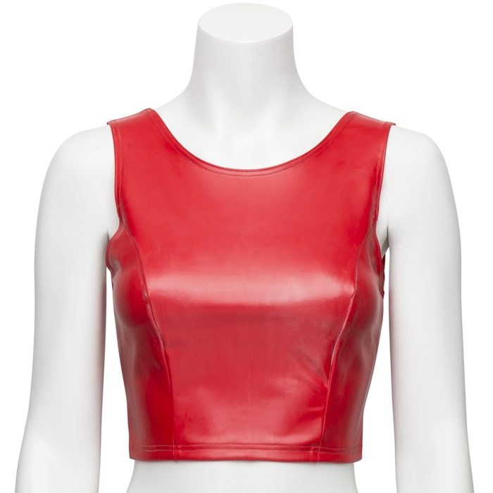 Easy-On Latex Red Cropped Top - Easy-On Latex