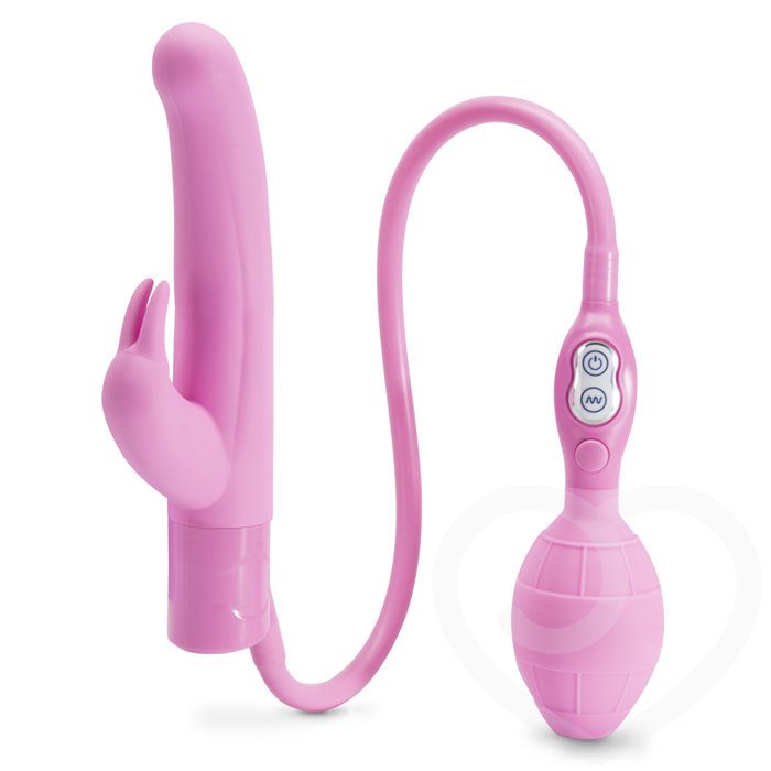 Extra Girthy Inflatable Silicone G-Spot Rabbit Vibrator 4.5 Inch - Seven Creations