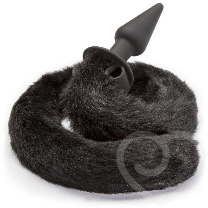 Frisky Faux Fur Cat Tail Silicone Butt Plug - Unbranded