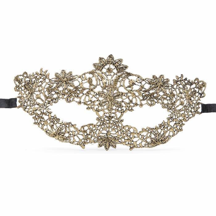 Gold Masquerade Lace Mask - Dreamgirl Lingerie