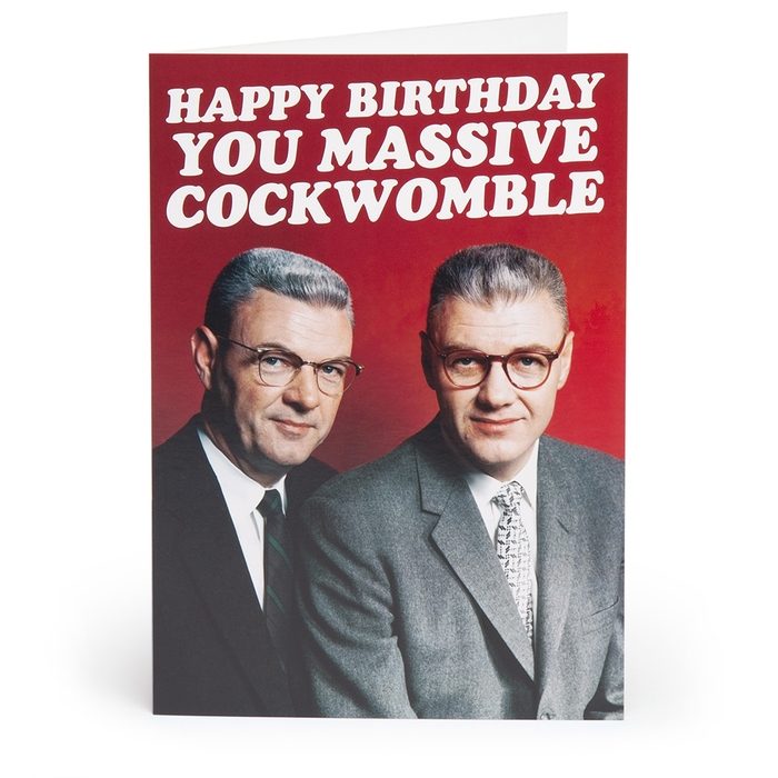 Happy Birthday Cockwomble... Adult Greetings Card - Unbranded