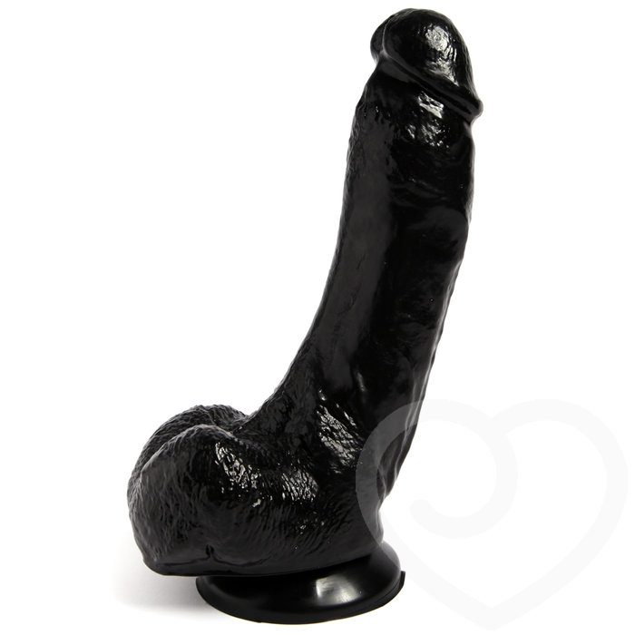 Hard Steel Realistic Black Dildo with Suction Cup 7 Inch - Blush