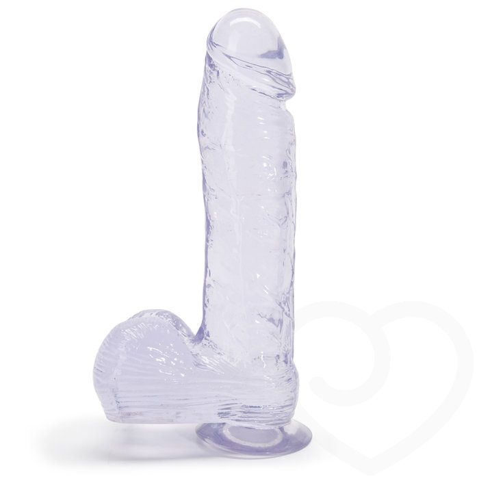 Ice Gem Realistic Dildo with Balls and Suction Cup 7 Inch - Unbranded