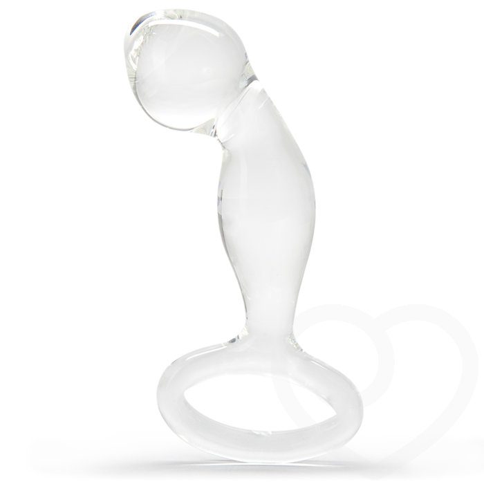 Icicles No 46 Curved P-Spot Glass Butt Plug - Icicles Glass Sex Toys
