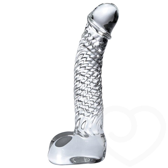 Icicles No 61 Textured Realistic Glass Dildo - Icicles Glass Sex Toys