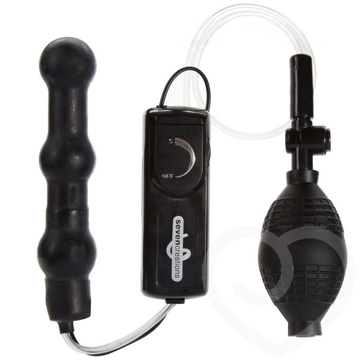 Inflatable Vibrating Anal Beads 6 Inch - Seven Creations