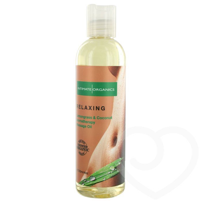 Intimate Organics Relaxing Lemongrass & Coconut Massage Oil 120ml - Intimate Organics