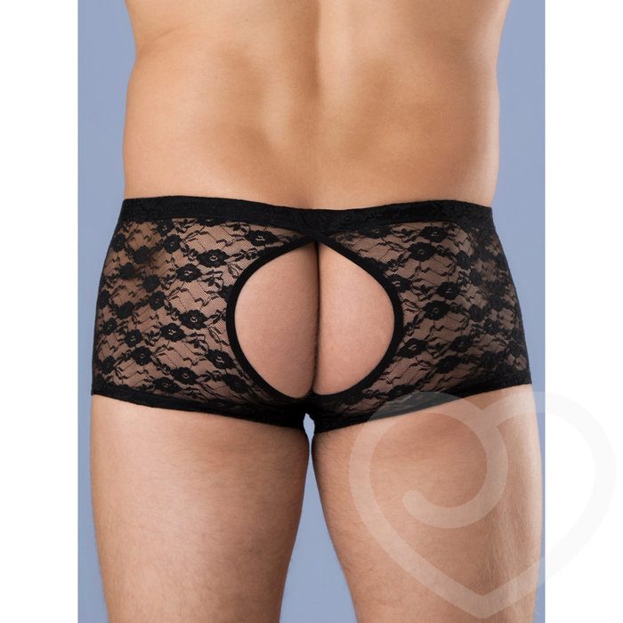 LHM All Over Lace Open Front & Back Boxer Shorts - LHM