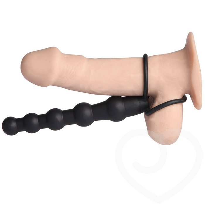 Love Rider Silicone Beaded Dual Penetrator Strap-On - Cal Exotics