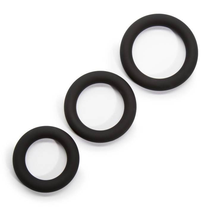 Lovehoney Get Hard Extra Thick Silicone Cock Ring Set (3 Pack) - Lovehoney
