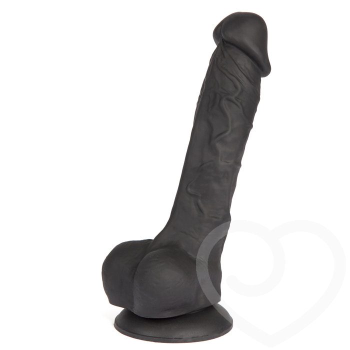 Lovehoney Lifelike Silicone 8 Inch Black Dildo with Suction Cup - Lovehoney