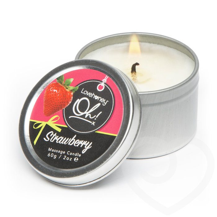 Lovehoney Oh! Strawberry Lickable Massage Candle 60g - Lovehoney Oh!
