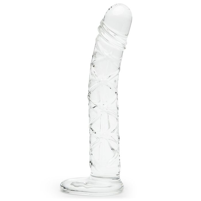 Lovehoney Slimline Realistic Textured Sensual Glass Dildo 6.5 Inch - Lovehoney