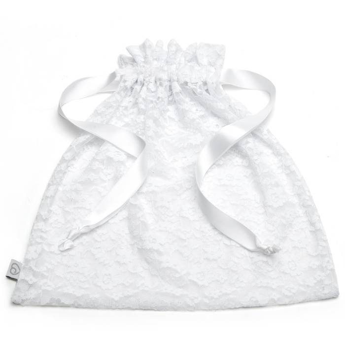 Lovehoney White Lace Drawstring Lingerie Gift Bag - Lovehoney