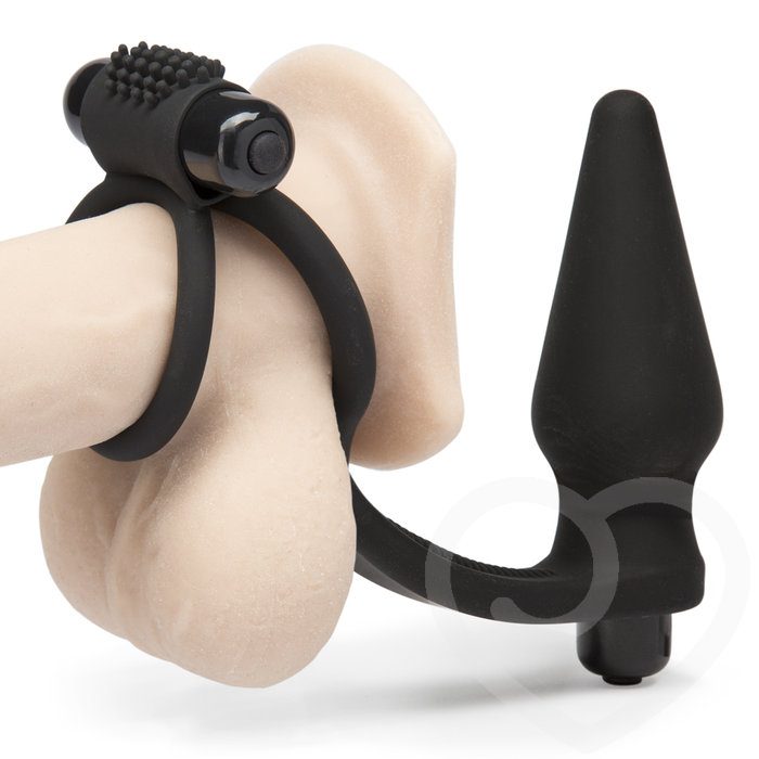Lovehoney Wowzer 7 Function Double Cock Ring and Vibrating Butt Plug - Lovehoney