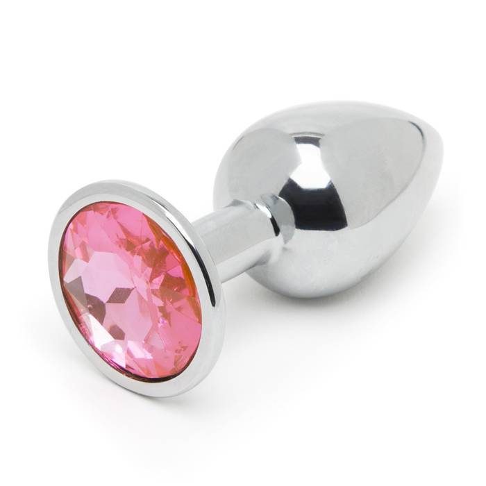 LuxGem Beginner's Metal Butt Plug with Pink Jewel 2.5 inch - Unbranded