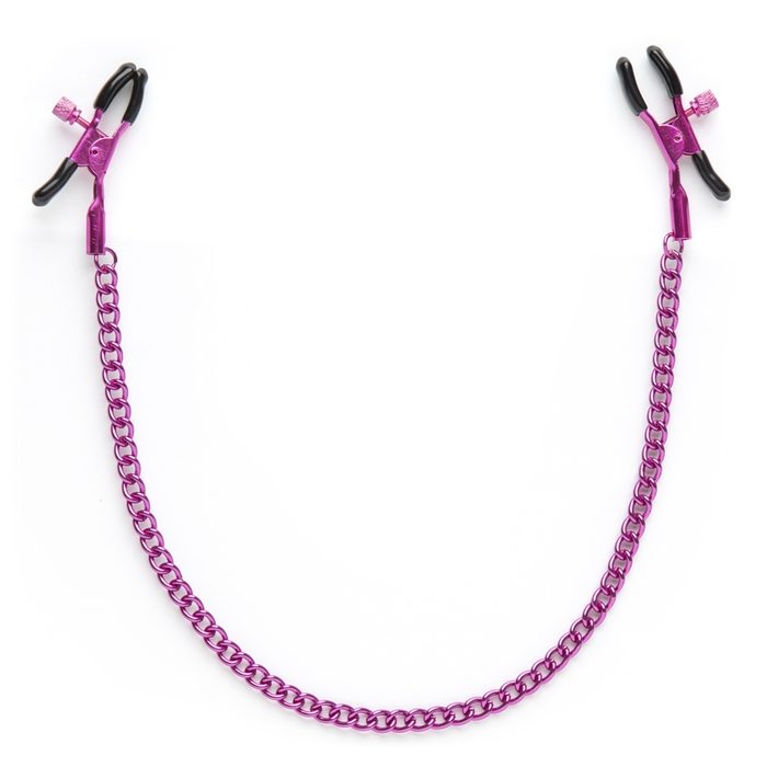 Metallic Pink Adjustable Nipple Clamps - Unbranded