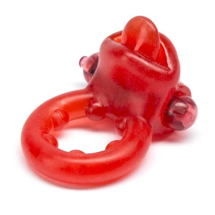 Nubby Clitoral Tongue Extra Quiet Vibrating Cock Ring - Unbranded