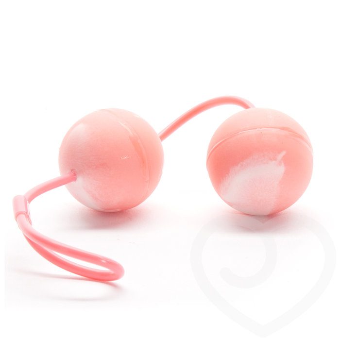 Oscillating Pink Textured Duo Ben Wa Balls 69g - Seven Creations