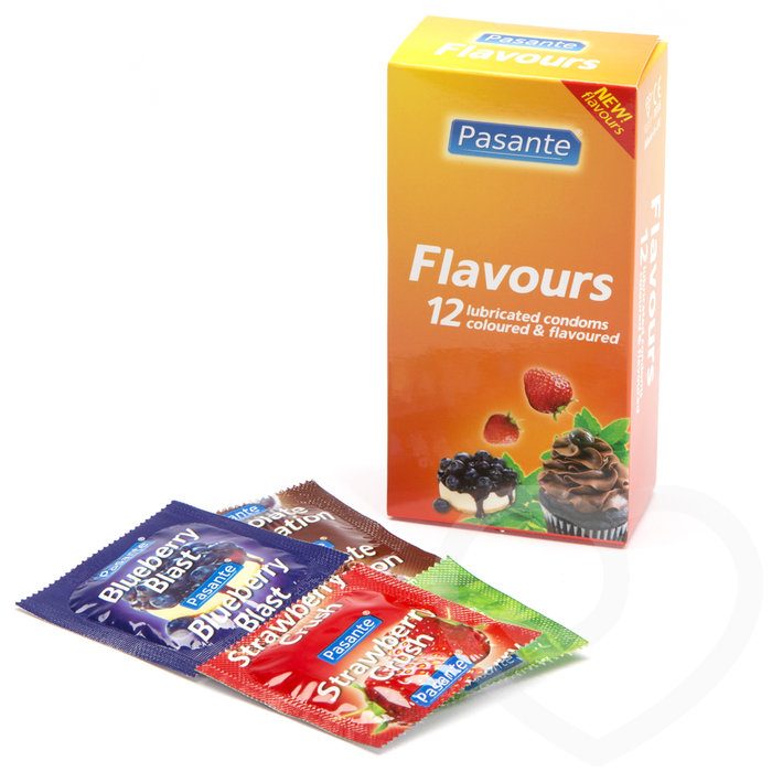 Pasante Mixed Flavoured Condoms (12 Pack) - Pasante