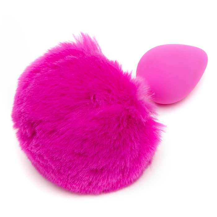 Playful Silicone Medium Bunny Tail Butt Plug - Unbranded