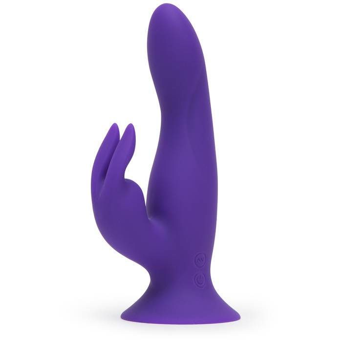 Pure Lilac Rechargeable Rabbit Vibrator with Suction Cup - Unbranded