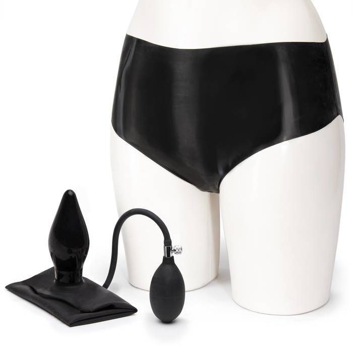 Renegade Rubber Latex Pants with Inflatable Butt Plug - Renegade Rubber