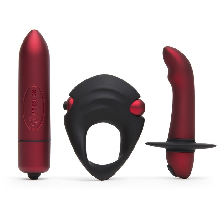 Rocks Off Red Temptations Couple's Sex Toy Kit (4 Piece) - Rocks Off