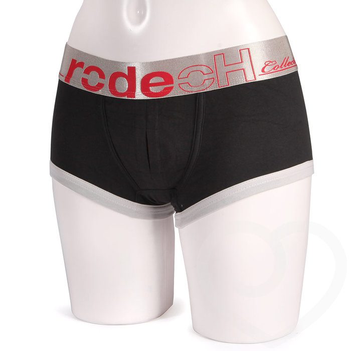 RodeoH PKG Strap On Harness Shorts with Double Dildo & Vibrator Pouch - RodeoH