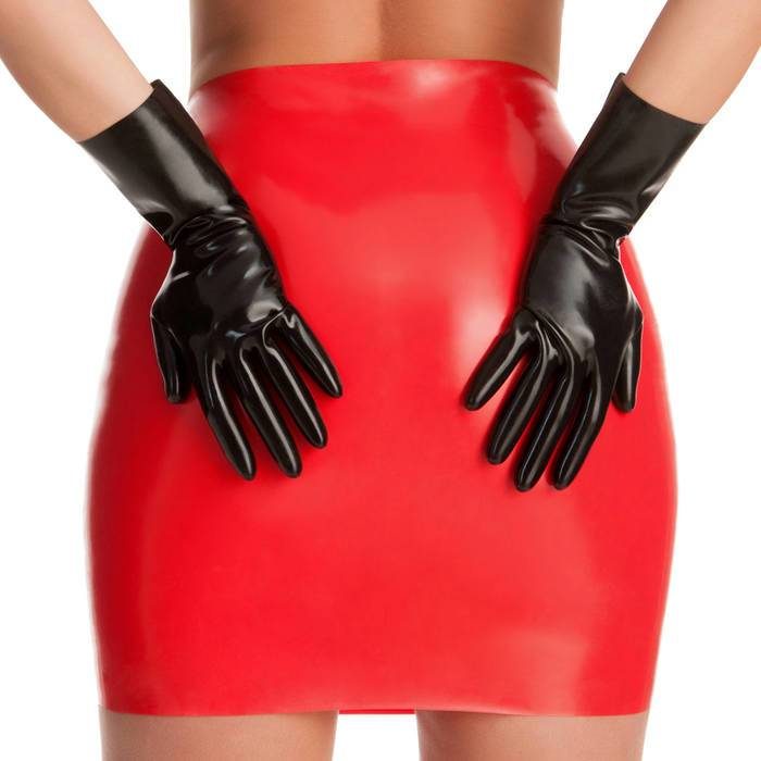 Rubber Girl Black Latex Gloves - Rubber Girl Latex