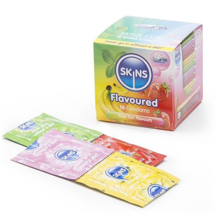 Skins Assorted Flavoured Condoms (16 Pack) - Skins Condoms