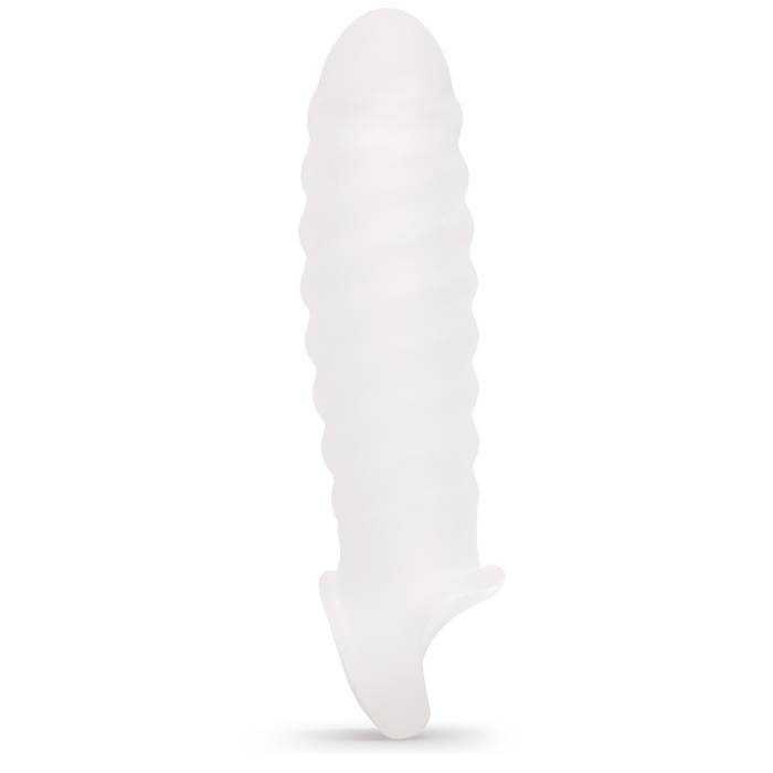 Sono No 32 Soft and Stretchy Ribbed Penis Extender with Ball Loop - Unbranded