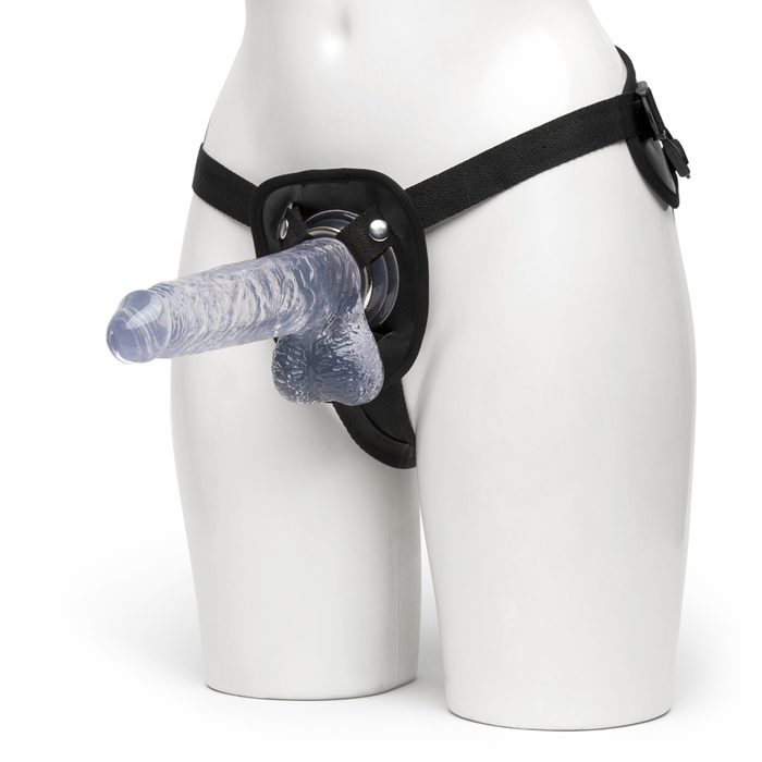 Strap-On Harness Kit with Crystal Clear Realistic Dildo 6.5 Inch - Unbranded