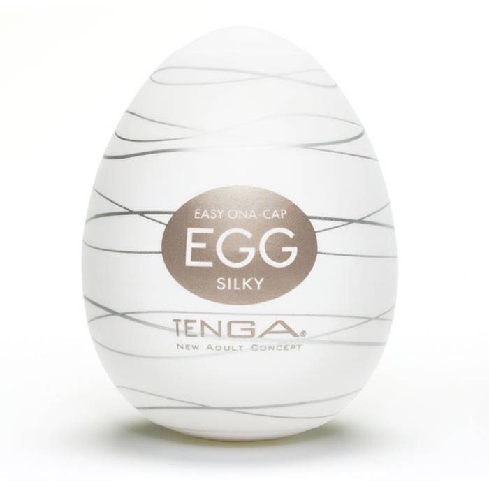 TENGA Egg Silky Ribbed Male Masturbator - Tenga