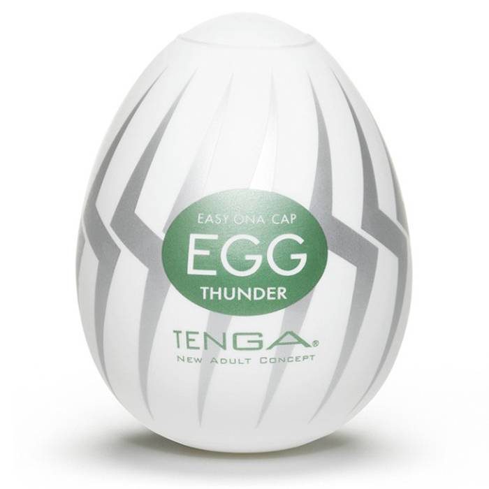 TENGA Egg Thunder Bolt Textured Male Masturbator - Tenga