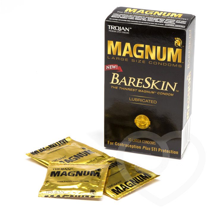 Trojan Magnum Large BareSkin Extra Thin Condoms (10 Pack) - Trojan