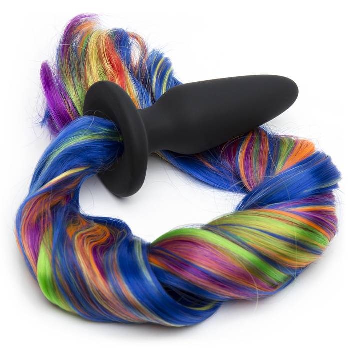 Unicorn Silicone Rainbow Tail Butt Plug - NSNovelties