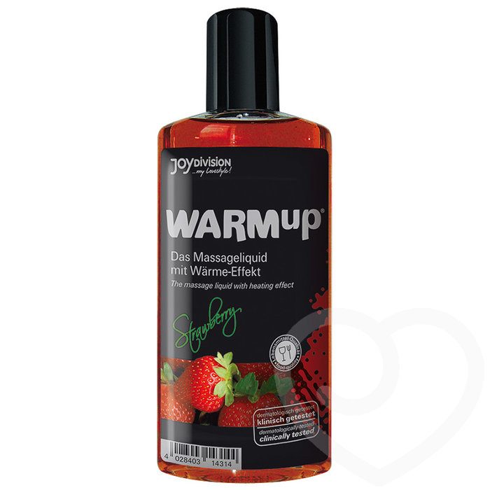 Warming Strawberry Flavoured Massage Lubricant 150ml - Unbranded